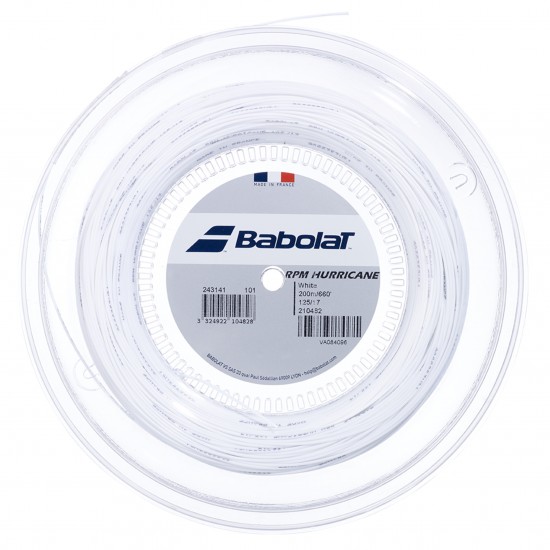 ROLO DE CORDA BABOLAT RPM HURRICANE 1.25 - BRANCO